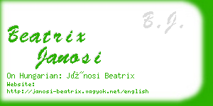 beatrix janosi business card